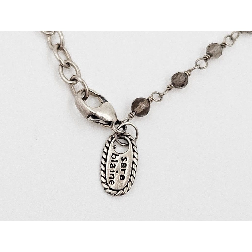Sara Blaine Jewelry Designer Sara Blaine Vintage Sterling &amp; Smoky Quartz Layering Necklace $449