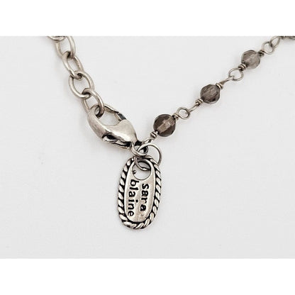 Sara Blaine Jewelry Designer Sara Blaine Vintage Sterling &amp; Smoky Quartz Layering Necklace $449