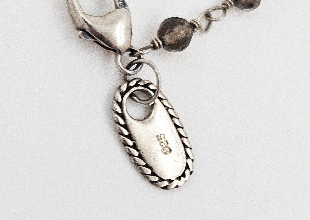 Sara Blaine Jewelry Designer Sara Blaine Vintage Sterling & Smoky Quartz Layering Necklace $449