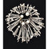 Scandinavian Silver Jewelry MCM Abstract Modernist Brutalist Sterling Silver & Pearls Scandinavian Brooch
