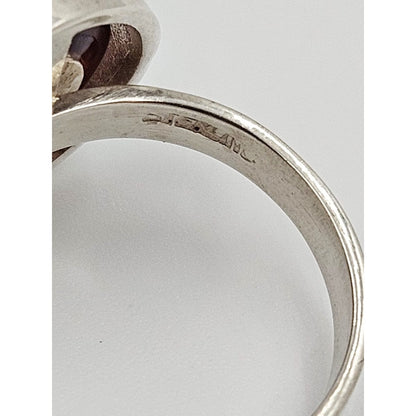 Scandinavian Sterling Amber Ring Jewelry Vintage Scandinavian Modernist Sterling Silver &amp; Amber Domed Cocktail Ring