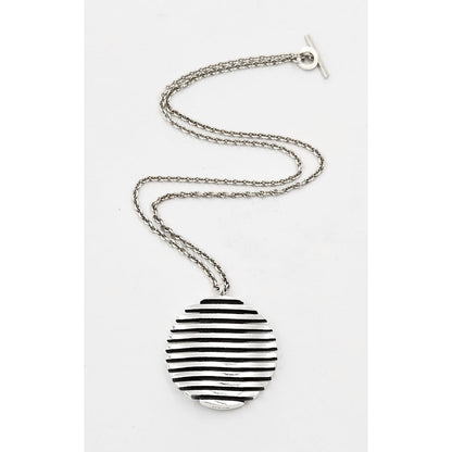 SH London Jewelry Abstract Modernist Sterling Pendant Necklace London 2015
