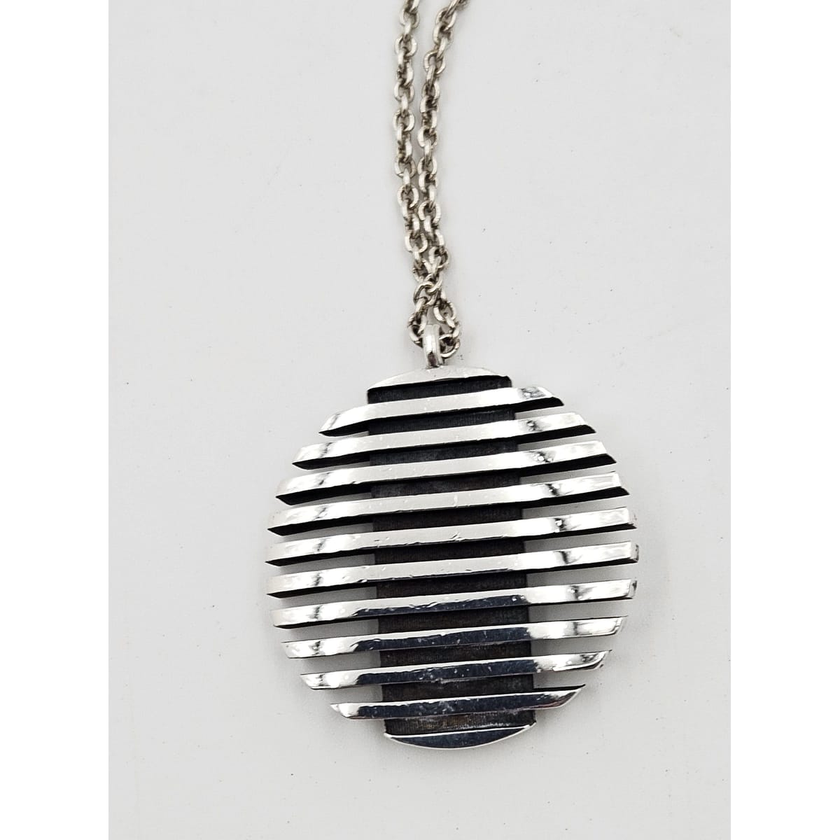 SH London Jewelry Abstract Modernist Sterling Pendant Necklace London 2015