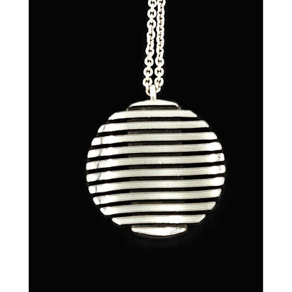 SH London Jewelry Abstract Modernist Sterling Pendant Necklace London 2015
