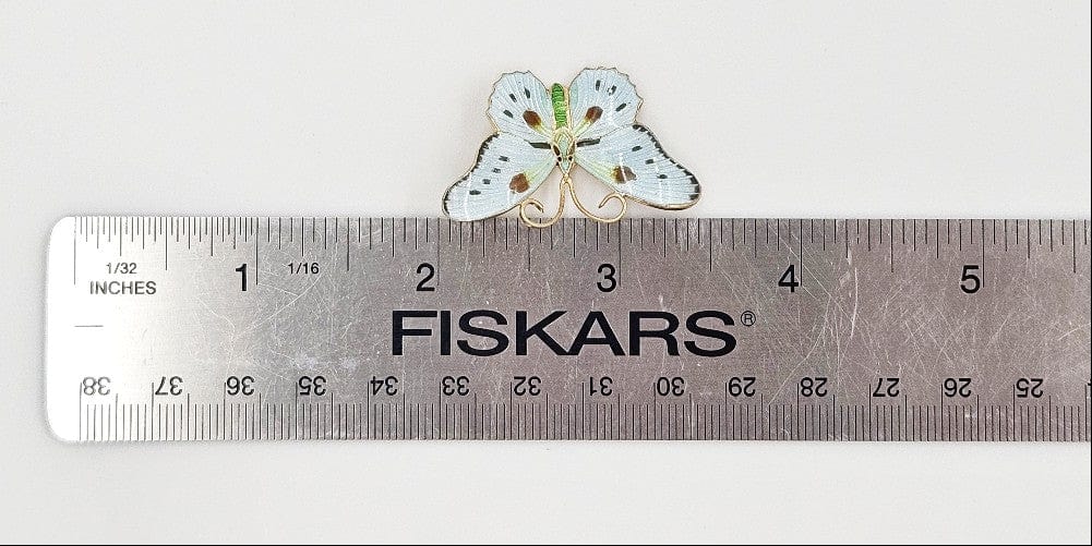 Silver Butterfly Jewelry MCM Gilt Sterling Silver Guilloche Enamel Scandinavian Style Butterfly Brooch