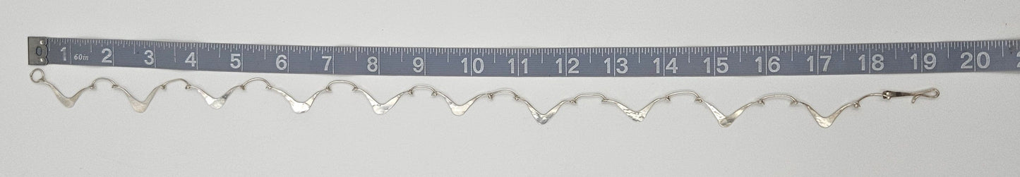 Simba Jewelry Sterling Abstract Modernist Necklace Signed Simba