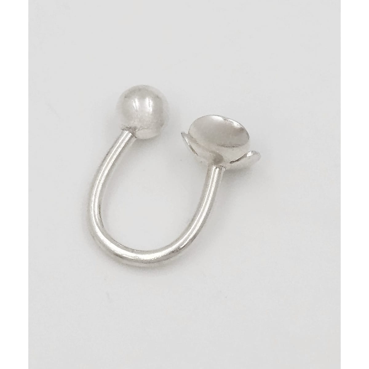 SJ Jewelry Vintage Sterling Silver &amp; Black Pearl Modernist Flower Cocktail Ring