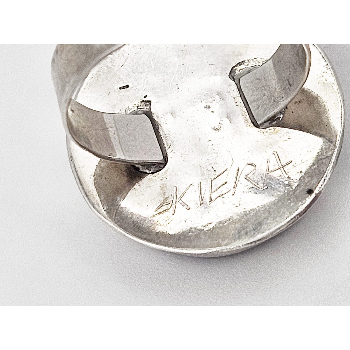 Skeira Jewelry Vintage Designer Skeira Sterling Silver &amp; Mixed Metals Modernist Cocktail Ring