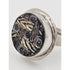 Skeira Jewelry Vintage Designer Skeira Sterling Silver & Mixed Metals Modernist Cocktail Ring