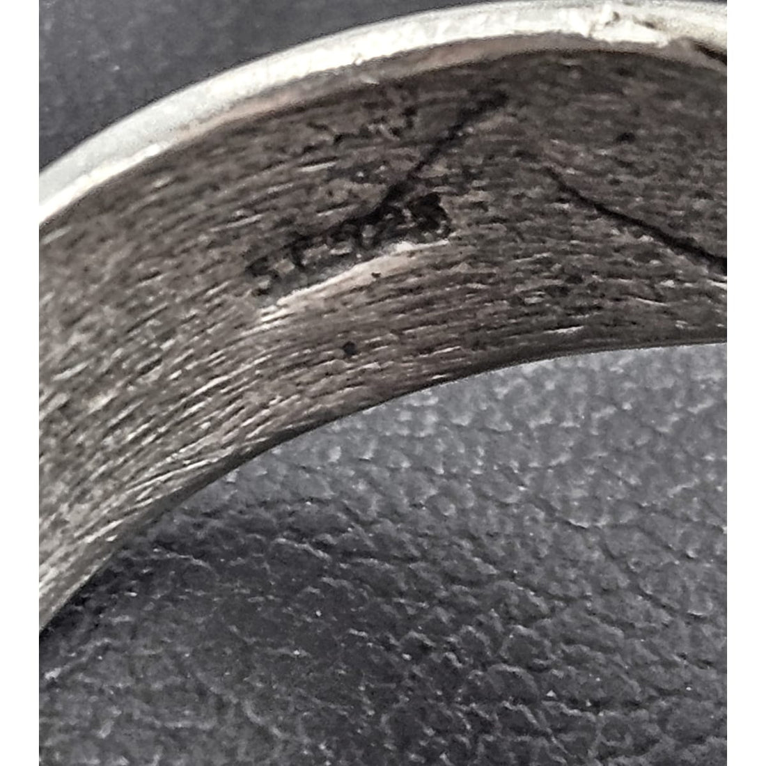 ST 925 Brutalist Ring Jewelry Artisan Signed Sterling Abstract Modernist Brutalist 3D Statement Ring C. 1960s