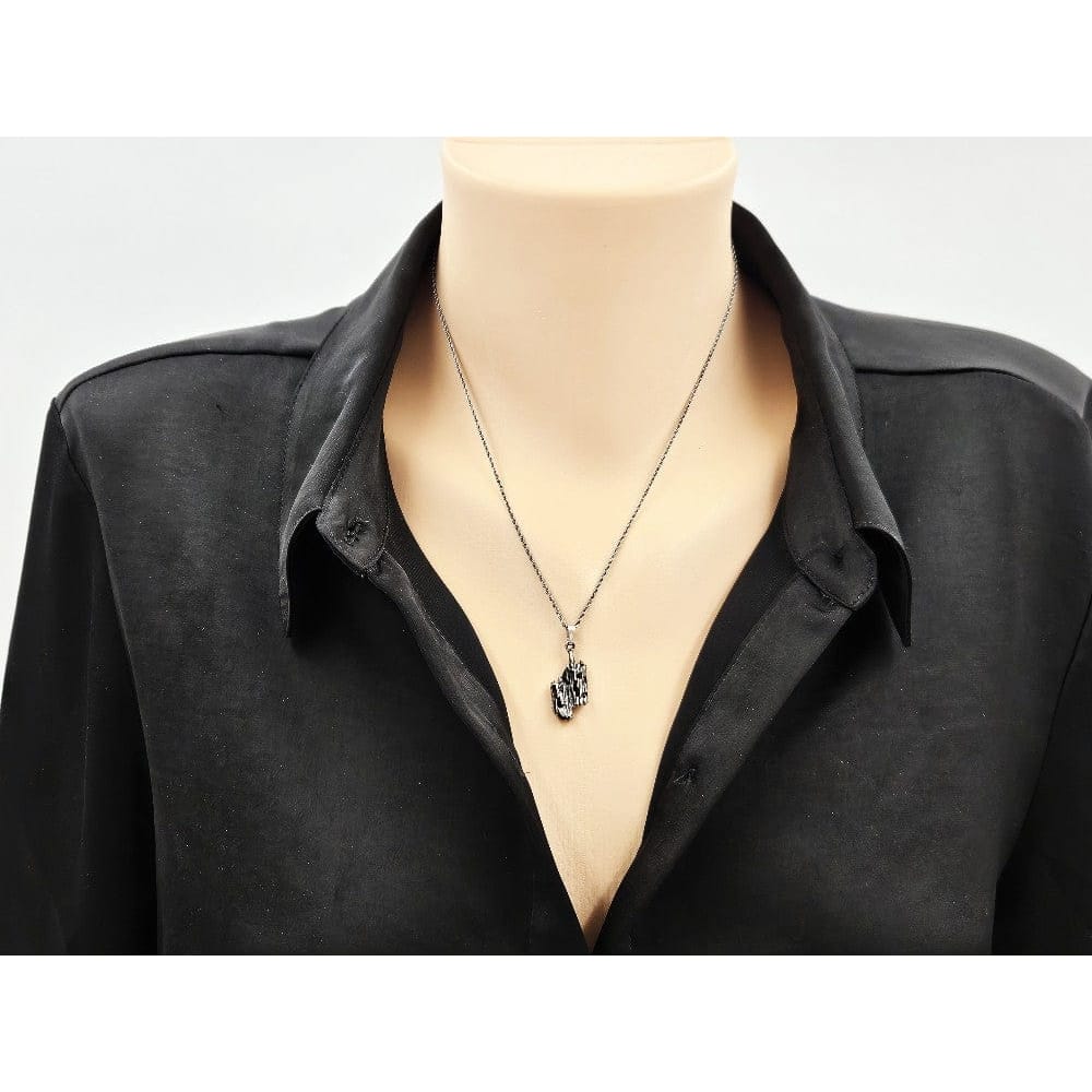Sterling Brutalist Set Jewelry Vintage Sterling Silver Brutalist Necklace &amp; Earrings Set - Signed