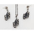 Sterling Brutalist Set Jewelry Vintage Sterling Silver Brutalist Necklace & Earrings Set - Signed
