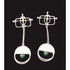 Sterling & Chalcedony Earrings Jewelry Designer Signed Sterling Silver & Chalcedony Drop Dangle Earrings Scandinavian