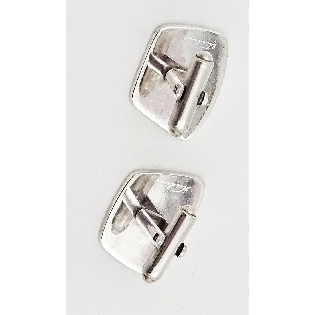 Sterling &amp; Enamel Cufflinks Jewelry Vintage Artisan Sterling &amp; Enamel Primitive Cave Petroglyph Horse Cufflinks