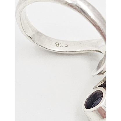 Sterling Ring Jewelry Vintage Sterling Silver &amp; Bold Abstract Modernist Cocktail Ring