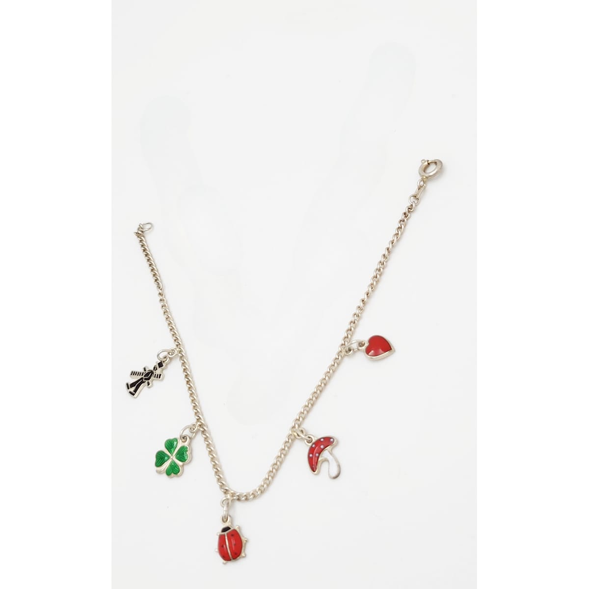 Sterling Scandinavian Lucky Charms Bracelet Jewelry Scandinavian Sterling &amp; Enamel Lucky Charms Bracelet 1940/1950s
