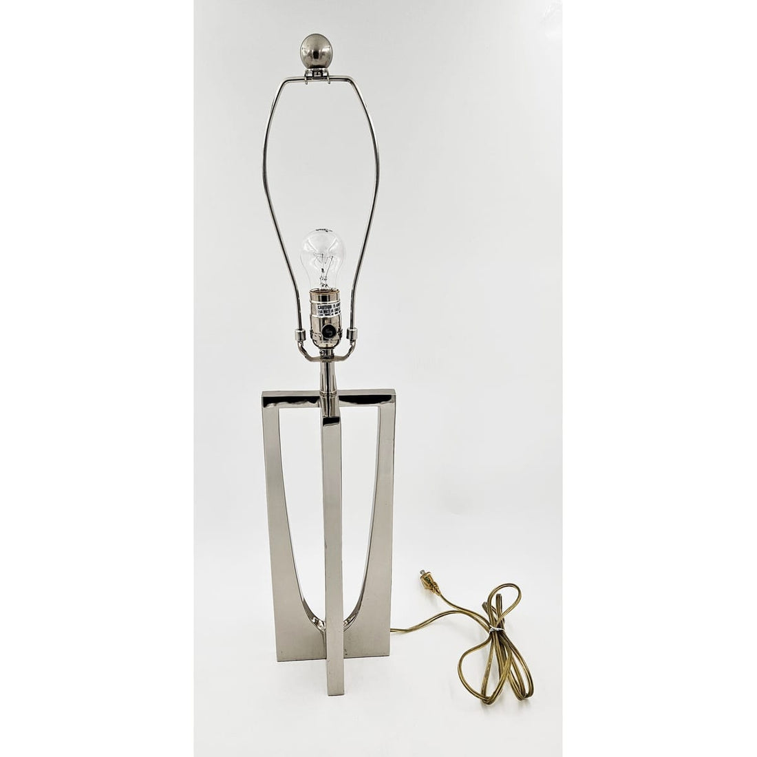 Stiffel Lighting Designer Stiffel Post Modern Sleek Chrome Table Lamp Circa 1980&
