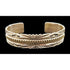 Sunshine Reeves Jewelry Rare Navajo Designer Sunshine Reeves Sterling & 14k Gold Cuff Bracelet 1990s