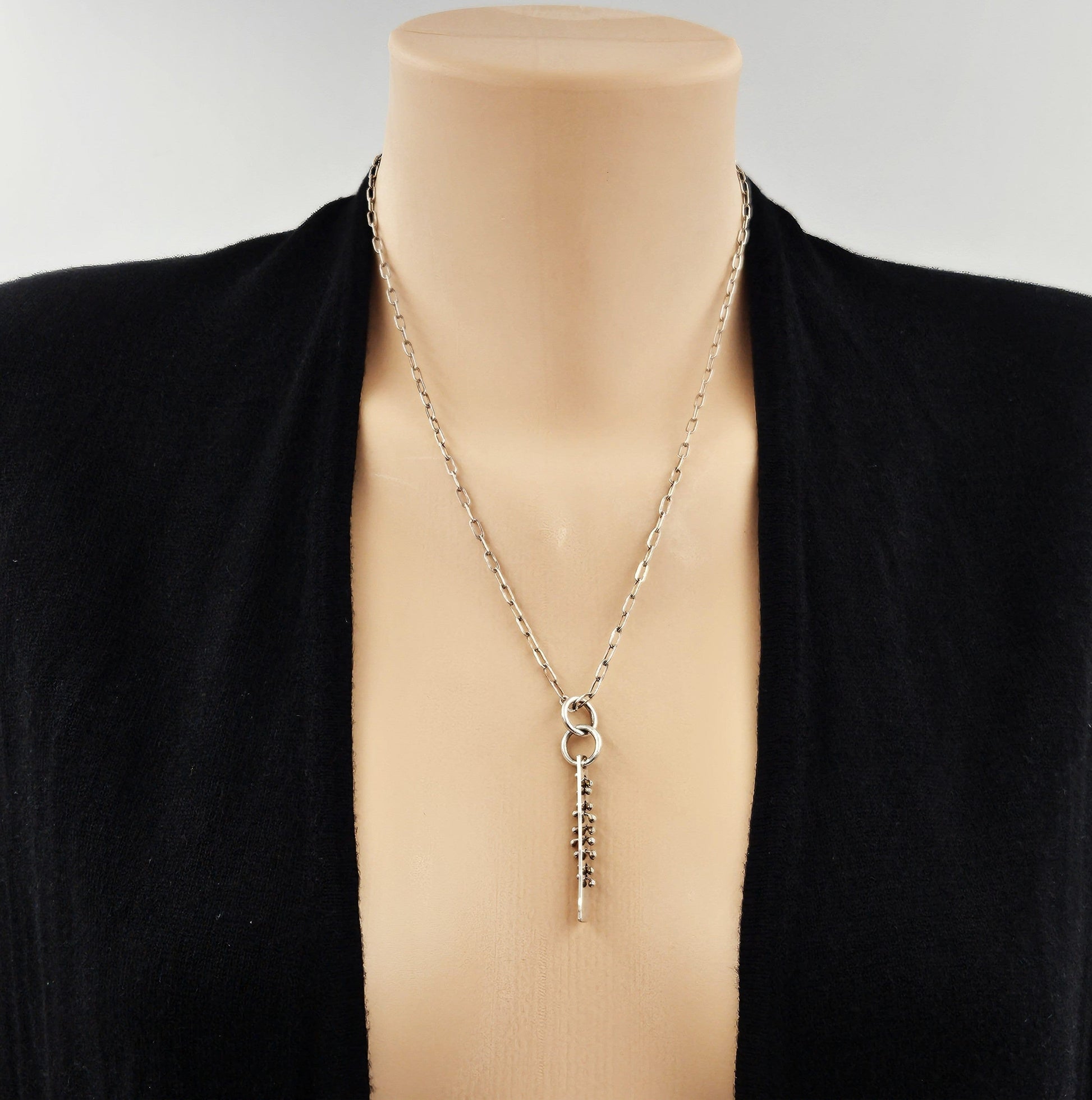 Susan Fischer Hayes Jewelry Sterling Silver Designer Susan Fischer Hayes "Silver Diamonds" Necklace with Tag