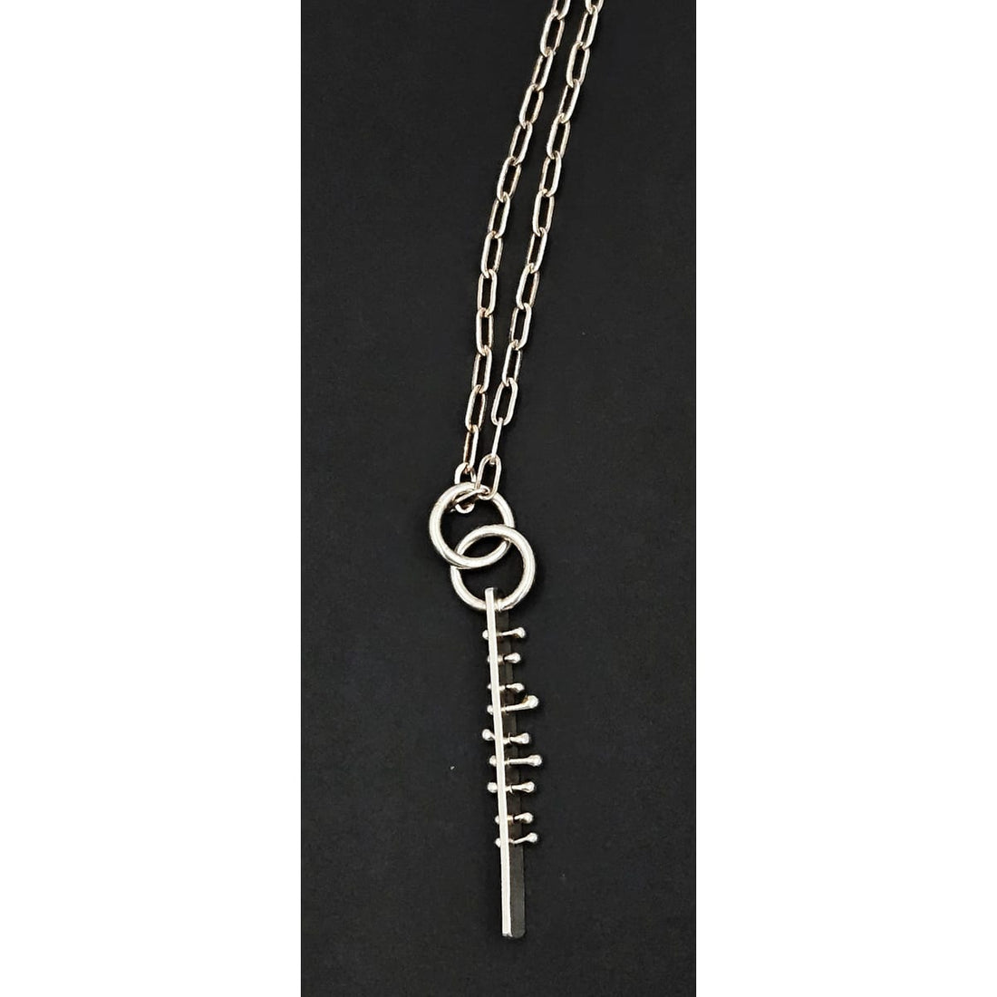 Susan Fischer Hayes Jewelry Sterling Silver Designer Susan Fischer Hayes "Silver Diamonds" Necklace with Tag