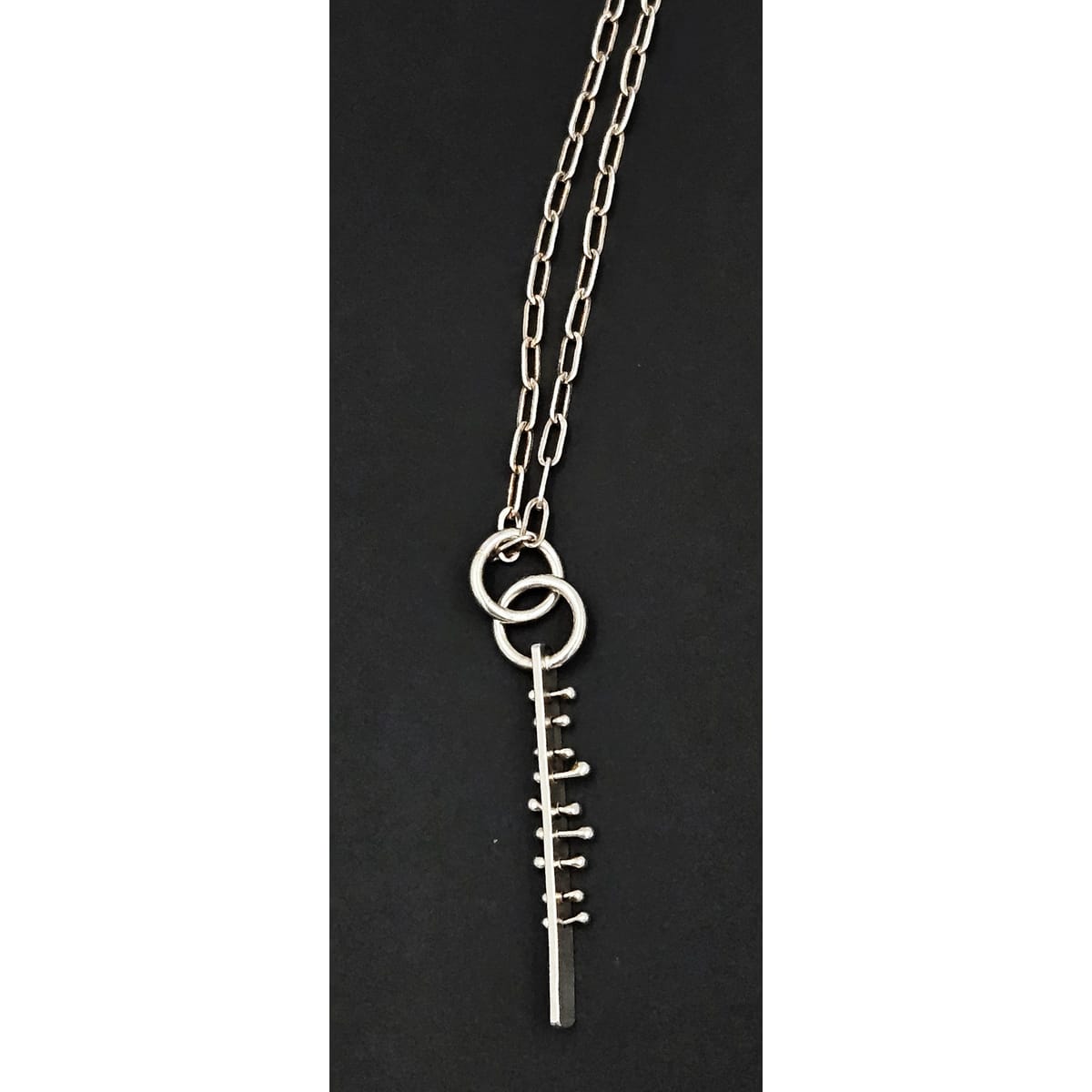 Susan Fischer Hayes Jewelry Sterling Silver Designer Susan Fischer Hayes "Silver Diamonds" Necklace with Tag
