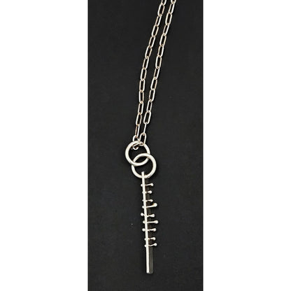 Susan Fischer Hayes Jewelry Sterling Silver Designer Susan Fischer Hayes "Silver Diamonds" Necklace with Tag