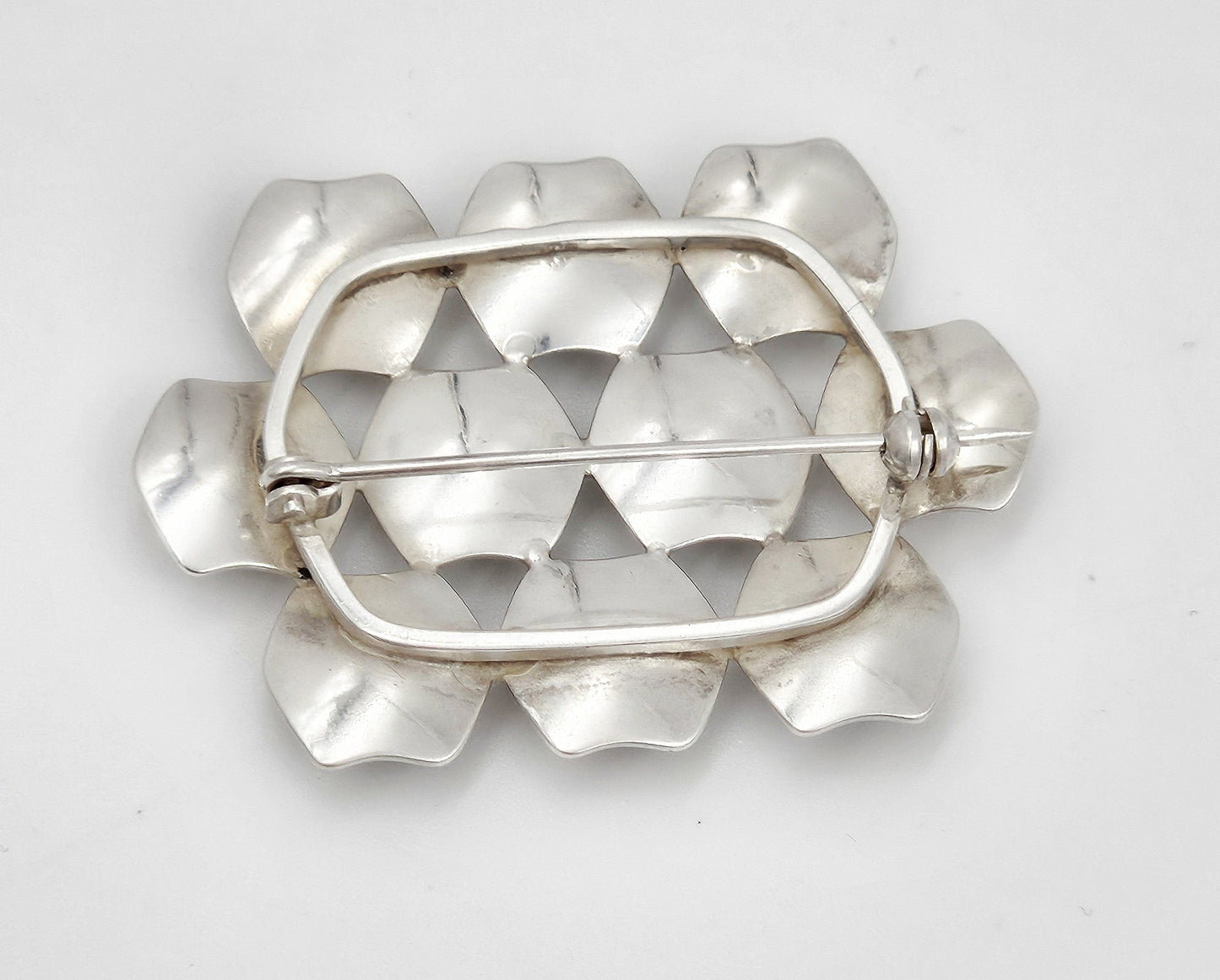 Sweden Brooch Jewelry Sweden Sterling Multi-Stone Modernist Brooch