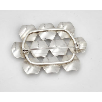 Sweden Brooch Jewelry Sweden Sterling Multi-Stone Modernist Brooch