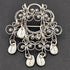 Sylvsmidja Jewelry Sylvsmidja Norwegian 830 Gunmetal Grey Silver Sølje Brooch Circa 1960&