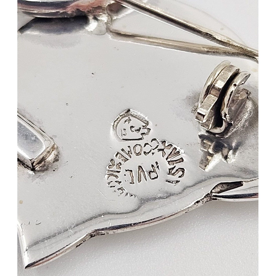 Taxco Sterling Jewelry Taxco Designer Sterling Modernist Impressionism Owl Bird Brooch 1950s