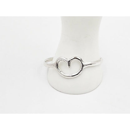 Techau Denmark Jewelry Designer Techau Denmark Sterling Silver Heart Bangle Bracelet