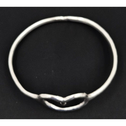 Techau Denmark Jewelry Designer Techau Denmark Sterling Silver Heart Bangle Bracelet