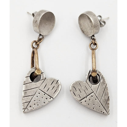 Thomas Mann Designs Jewelry Thomas Mann Designs Sterling Modernist Heart Earrings 