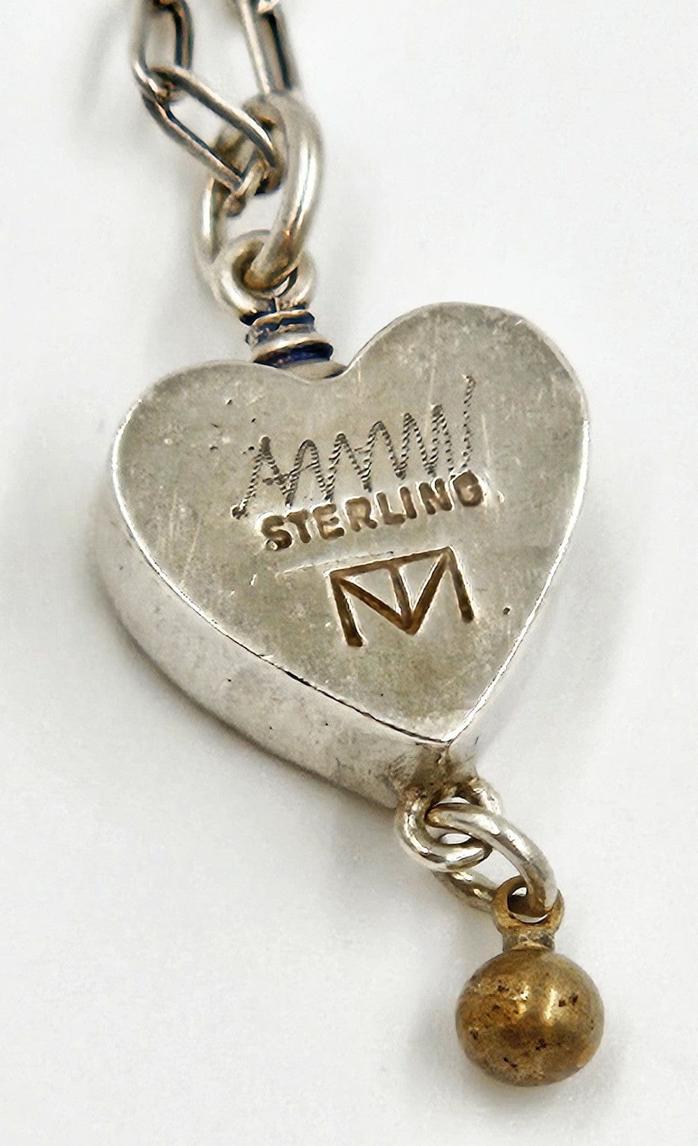 Thomas Mann Designs Jewelry Thomas Mann Designs Sterling Techno Romance Heart Necklace C. 1990