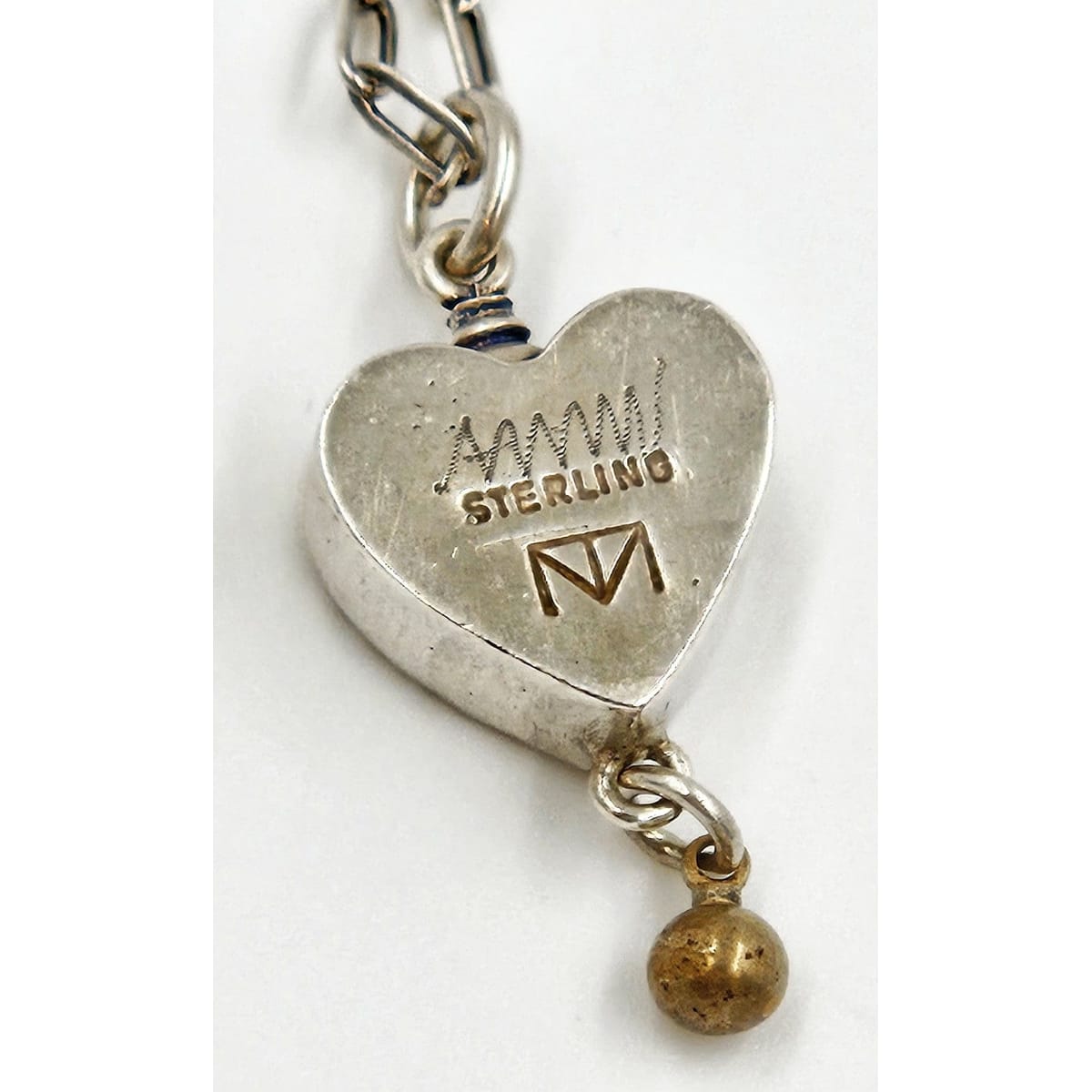 Thomas Mann Designs Jewelry Thomas Mann Designs Sterling Techno Romance Heart Necklace C. 1990