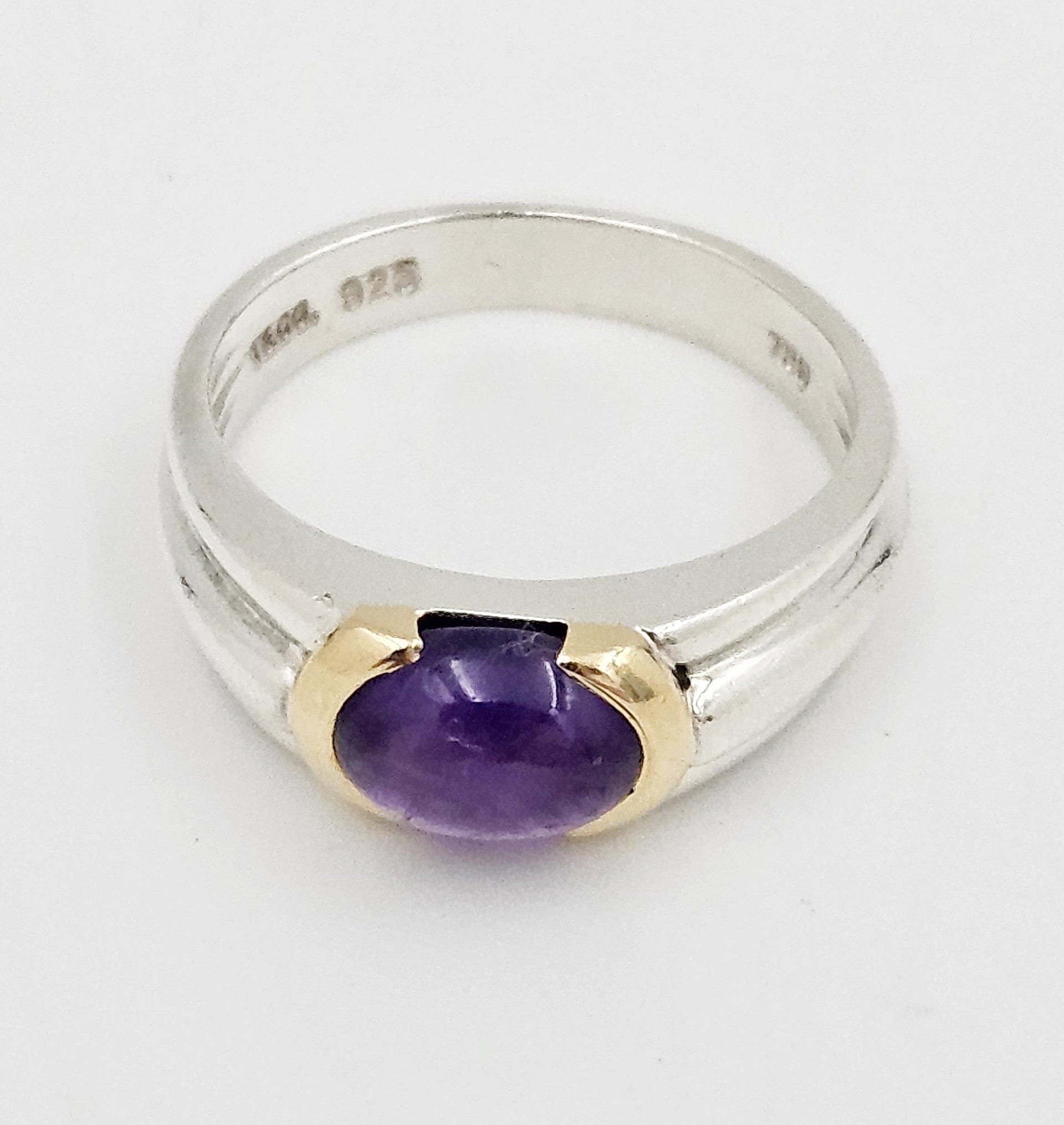 Tiffany & Co. Jewelry Antique Tiffany & Co Sterling 14k Gold Amethyst Ring w/ Bag