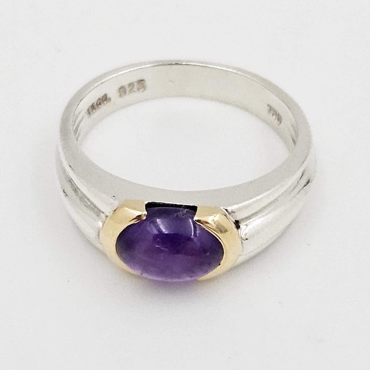 Tiffany &amp; Co. Jewelry Antique Tiffany &amp; Co Sterling 14k Gold Amethyst Ring w/ Bag
