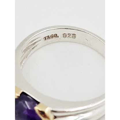 Tiffany &amp; Co. Jewelry Antique Tiffany &amp; Co Sterling 14k Gold Amethyst Ring w/ Bag