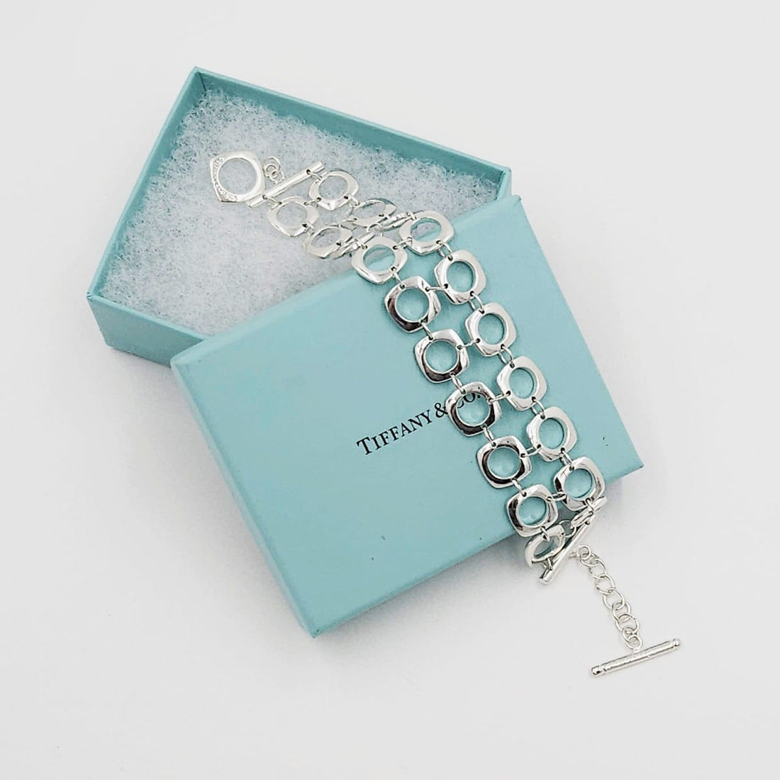 Tiffany &amp; Co. Jewelry Superb Retired Tiffany&amp;Co Sterling Modernist Bracelet