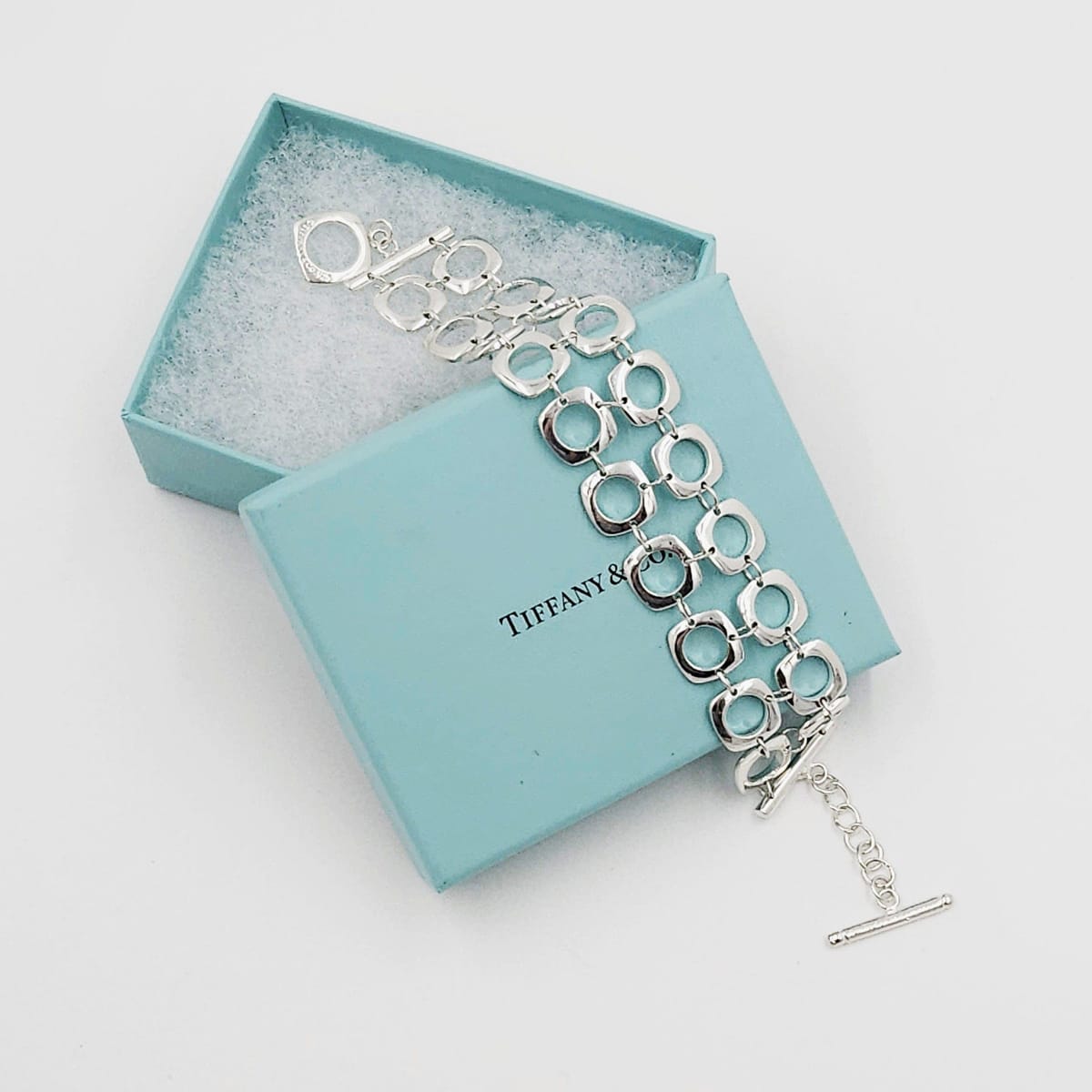 Tiffany &amp; Co. Jewelry Superb Retired Tiffany&amp;Co Sterling Modernist Bracelet