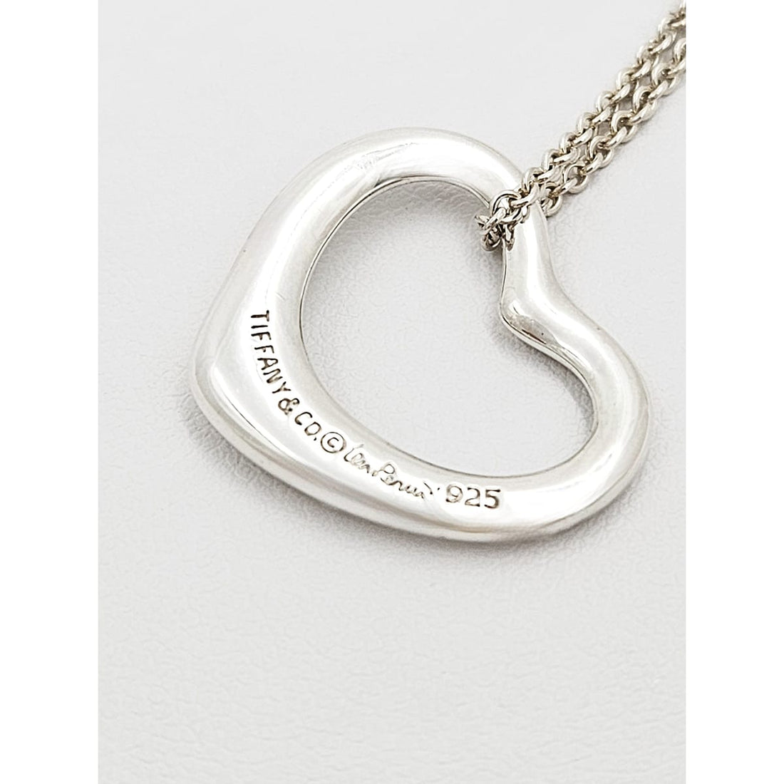 Tiffany &amp; Co. Jewelry Superb Tiffany&amp;Co Elsa P Solid Sterling Silver Heart Pendant Necklace