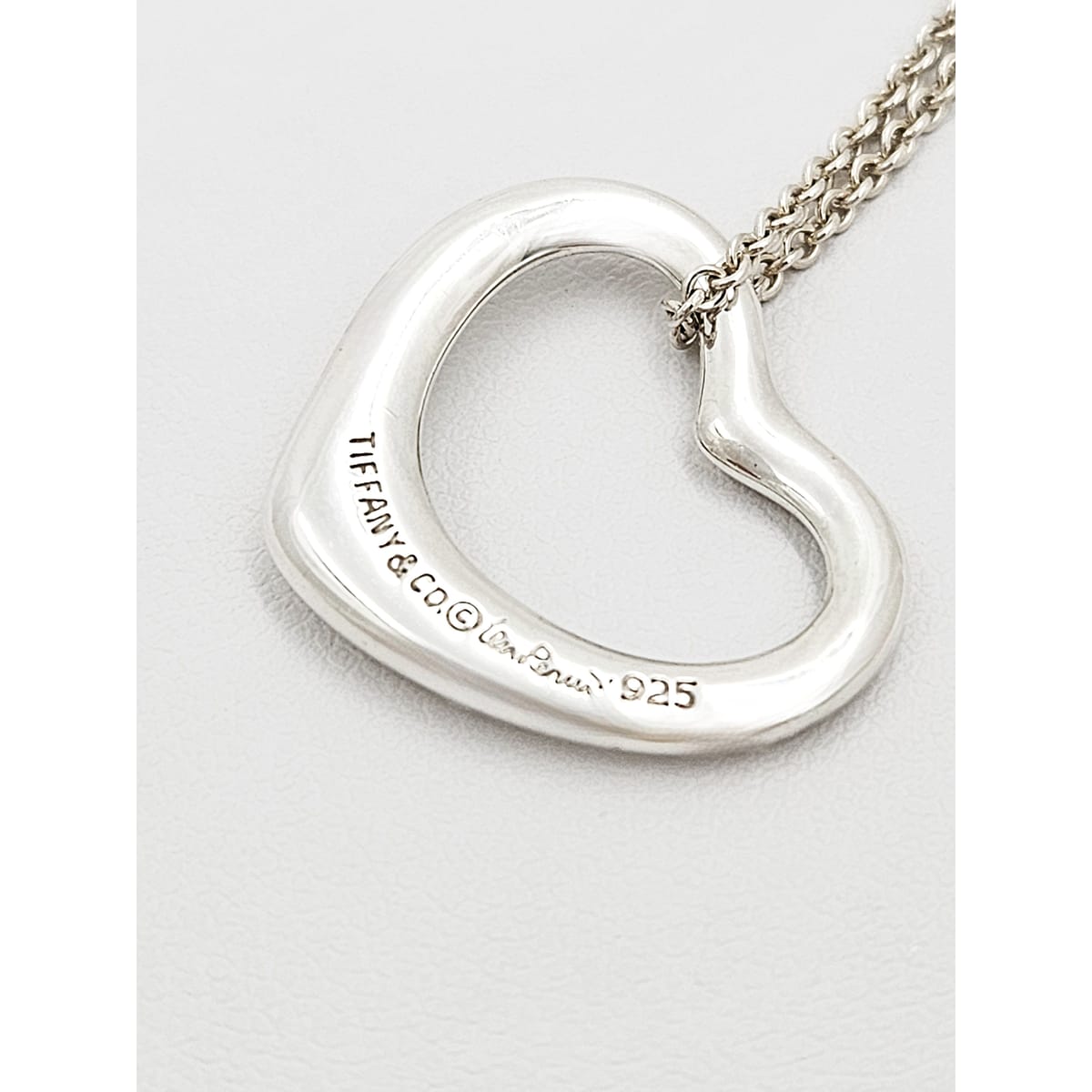 Tiffany &amp; Co. Jewelry Superb Tiffany&amp;Co Elsa P Solid Sterling Silver Heart Pendant Necklace