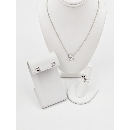 Tiffany &amp; Co. Jewelry Superb Tiffany&amp;Co Paloma Picasso Sterling Heart Earrings Ring Necklace Set