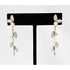 TMCMH Jewelry Artisan Signed  Sterling Silver Blister Pearl Modernist Long Drop Earrings