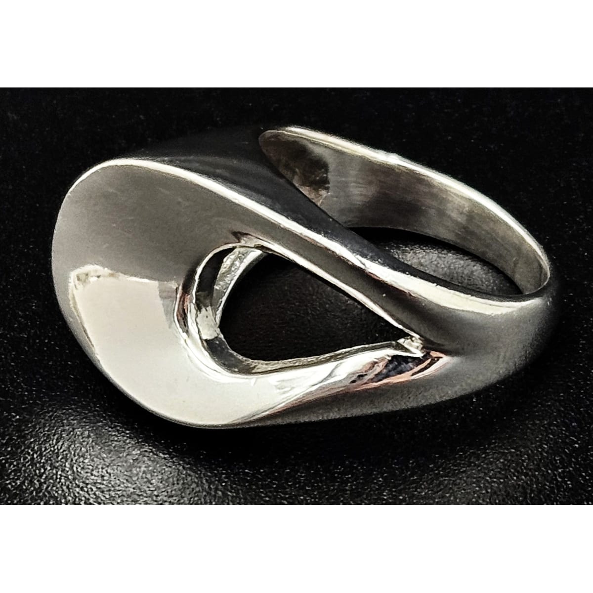 TMCMH Jewelry Vintage Sterling Silver Modernist Cocktail Ring