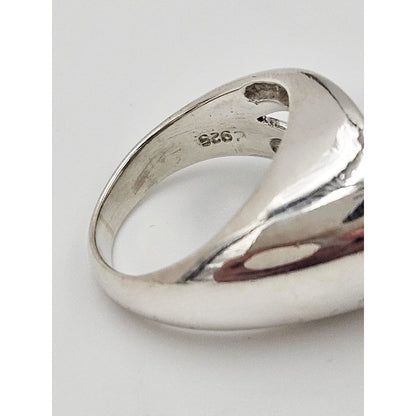 TMCMH Jewelry Vintage Sterling Silver Modernist Cocktail Ring