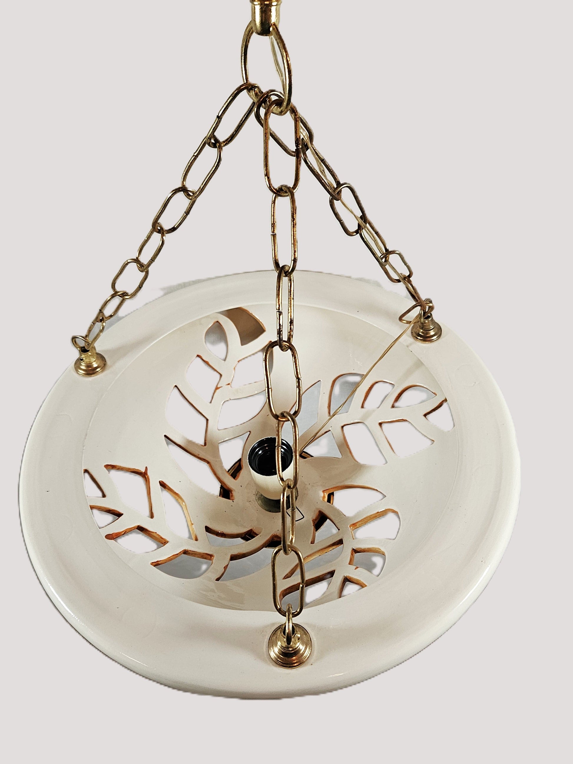 Unbranded Lighting Unbranded Floral Hanging Pendant Light Ceramic Colorful