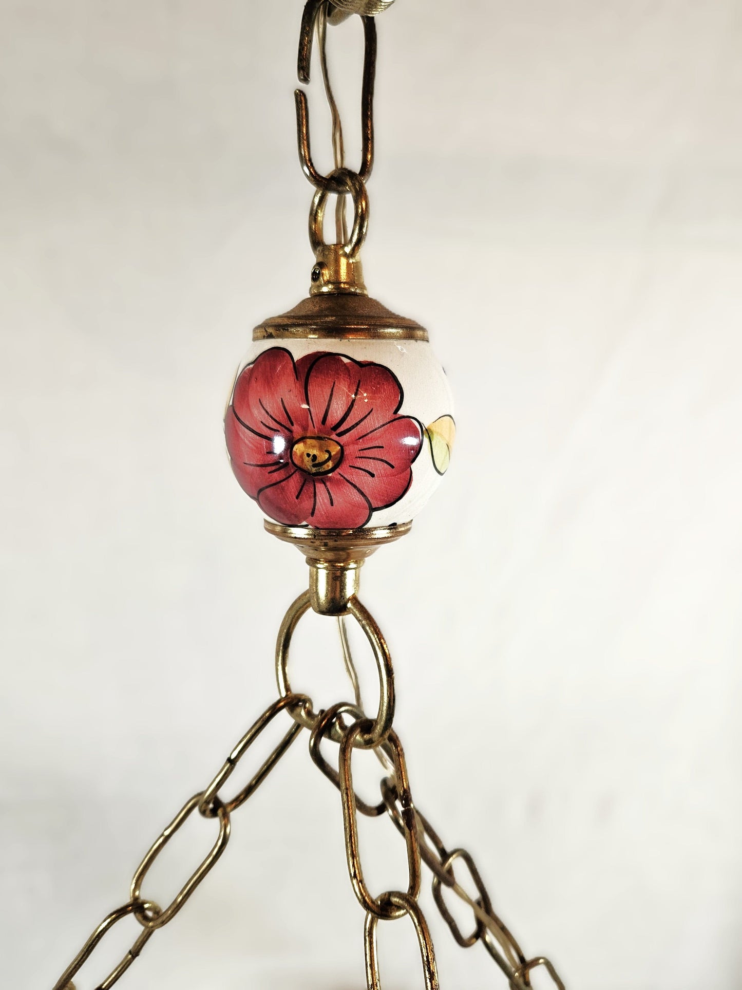 Unbranded Lighting Unbranded Floral Hanging Pendant Light Ceramic Colorful