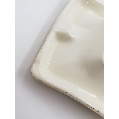 USA Collectible ceramics MCM Ceramic Retro MOD Ashtray with lighter and smaller ashtray