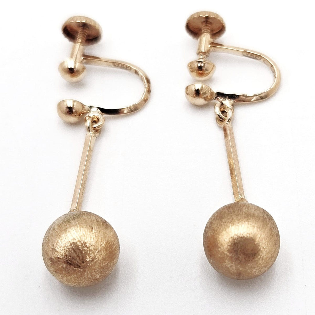 Veikko Kalevi Piirainen Jewelry Rare Veikko Kalevi Piirainen Finland 14k 585 Modernist Dangle Earrings 1970
